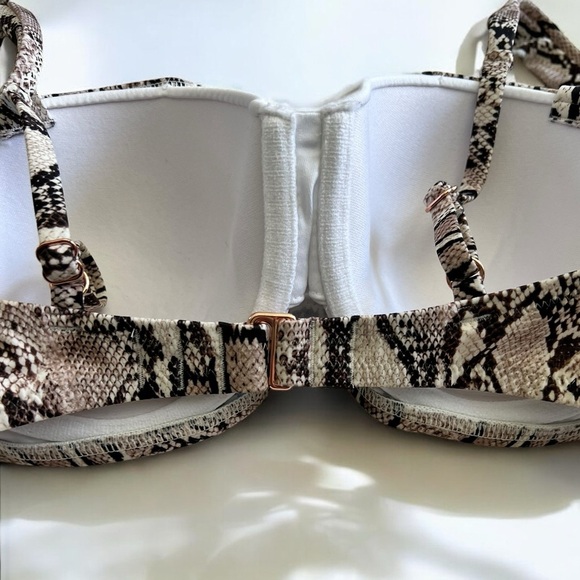 🌻NWOT Shade & Shore Python Snakeprint Light Lift Bralette Bikini Top Size 34C - Picture 6 of 10